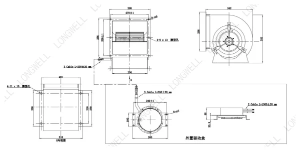 LWFE3G225-138DS-01 外形尺寸图 LONGWELL 朗伟