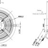 LWAE3G200ST-5PNW-04 外形尺寸图，Ø200mm EC轴流风机安装尺寸