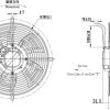 LWAE3G300SS-5PEW-09 外形尺寸图,Ø300mm EC轴流风机安装尺寸