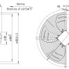 LWAA4E400S-5MEB-21 外形尺寸图,Ø400mm AC轴流风机安装尺寸