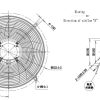 LWAE3G450ST-5MEW-08 外形尺寸图,Ø450mm EC轴流风机安装尺寸