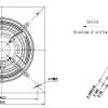 LWAE3G200SS-5PNW-05 外形尺寸图,Ø200mm EC轴流风机安装尺寸