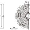 LWAA4D550S-5MEB-03 外形尺寸图,Ø550mm AC轴流风机安装尺寸
