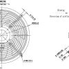 LWAE3G250ST-7MEW-04 外形尺寸图,Ø250mm EC轴流风机安装尺寸
