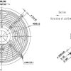 LWAE3G250SS-7MEW-03 外形尺寸图,Ø250mm EC轴流风机安装尺寸
