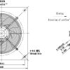 LWAE3G300ST-5PGW-06 外形尺寸图,Ø300mm EC轴流风机安装尺寸