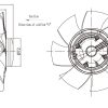 LWAE3G250SS-7PNW-07 外形尺寸图,Ø250mm EC轴流风机安装尺寸