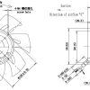 LWAE3G250SS-7MNW-01 外形尺寸图，Ø250mm EC轴流风机安装尺寸