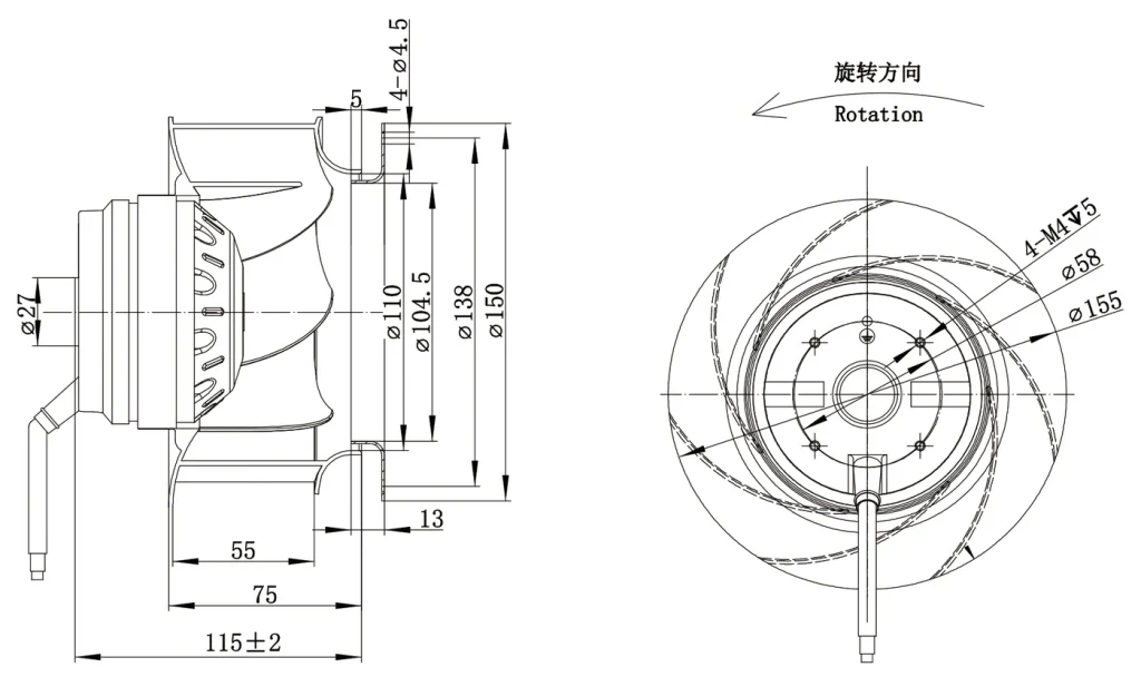 LWBA2E155-092NS-01 外形尺寸图