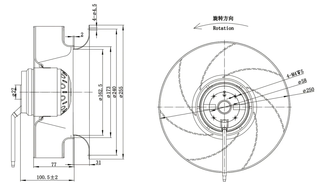 LWBA2E250-092NS-09 外形尺寸图
