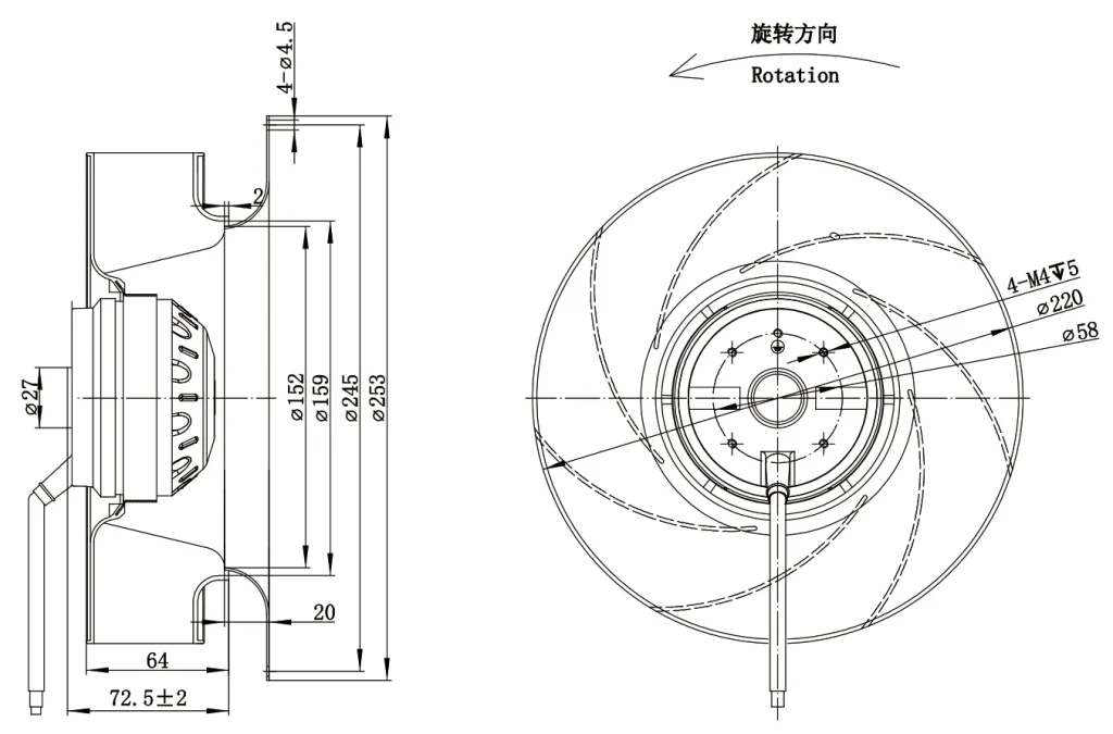 LWBA4D220-092NT-11 外形尺寸图