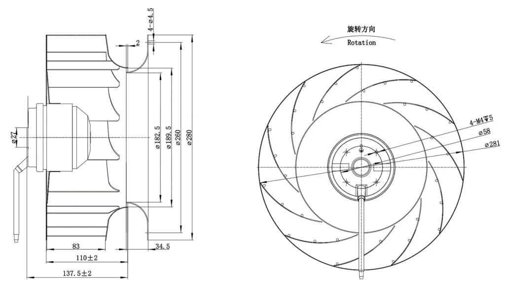 LWBA4E280-092NS-03 外形尺寸图