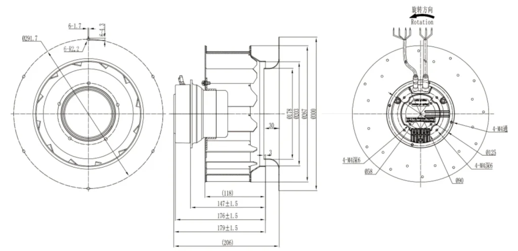 LWBE3G270-092NU-01 外形尺寸图