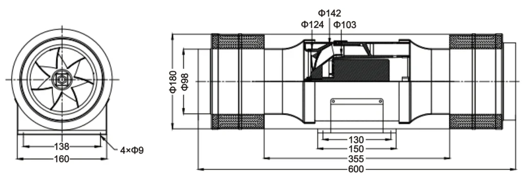 LWDA-100 (4")S-MWN-04 外形尺寸图
