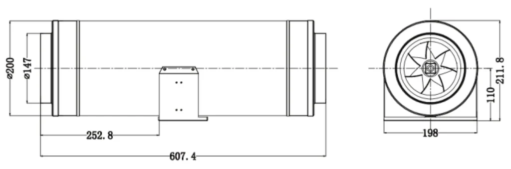LWDA-150 (6")U-MWN-03 外形尺寸图