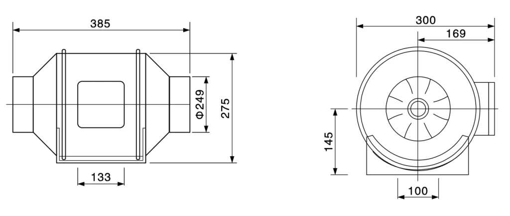 LWDA-250(8'')S-PWN-05 外形尺寸图