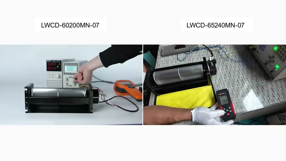 DC60-65贯流风机测试｜转速、噪声与功耗解析